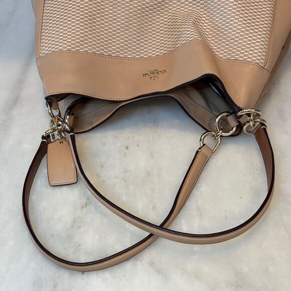 Coach Lexy Jacquard Canvas & Leather Shoulder Bag - Picture 10 of 16